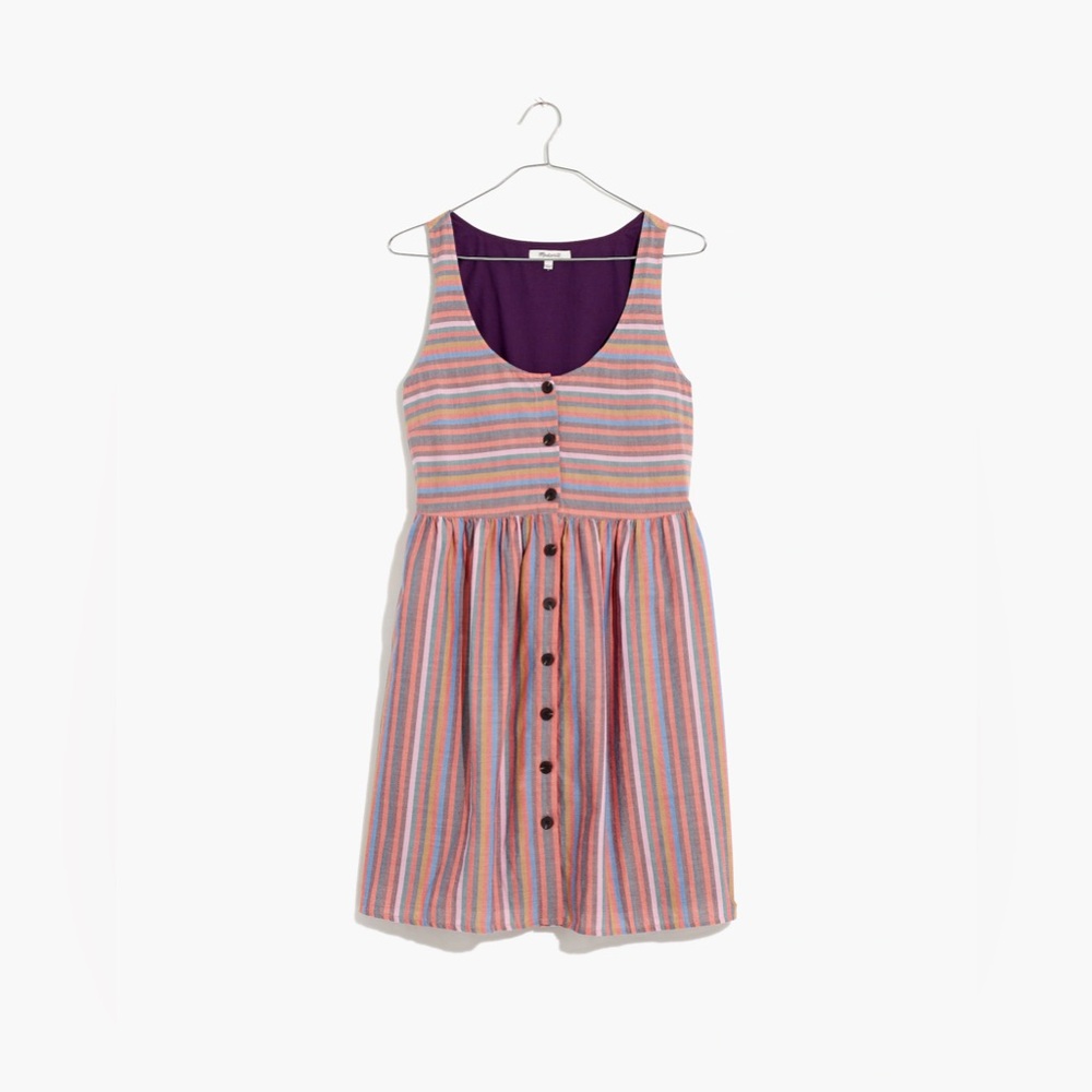 Madewell Striped scoop neck tank Dress